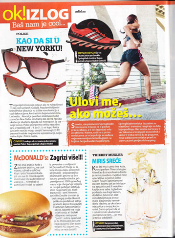 Preslik stranice iz časopisa OK