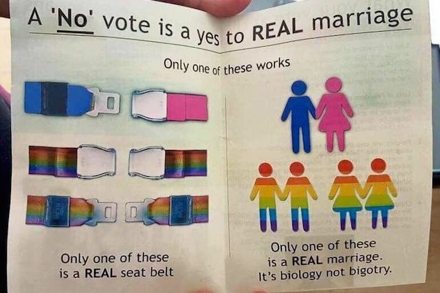 Anti-Gay marriage via alluding to sex organs
