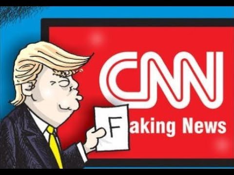 President Donald Trump calling CNN fake news