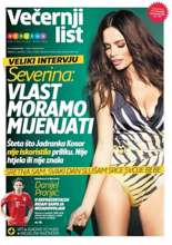 Naslovna stranica novina s apelom pjevačice da se promijeni vlast