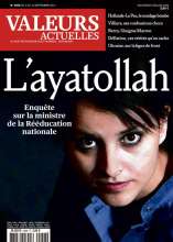 Couverture du magazine Valeurs Actuelles raciste