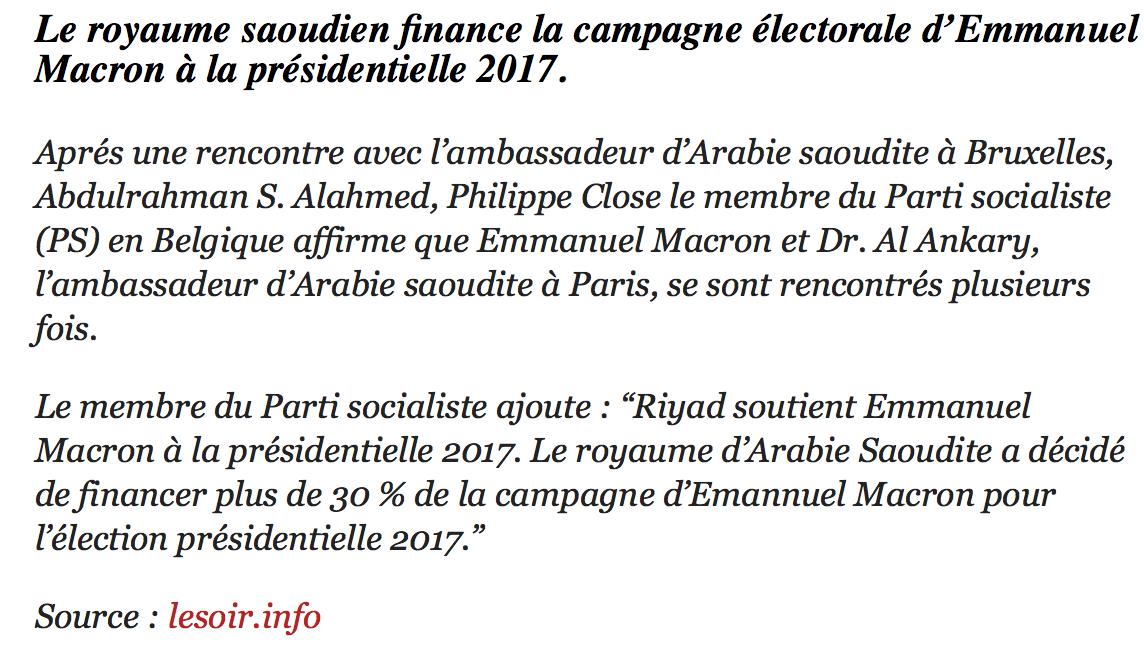 Fake News sur le financement de la campagne d'Emmanuel Macron