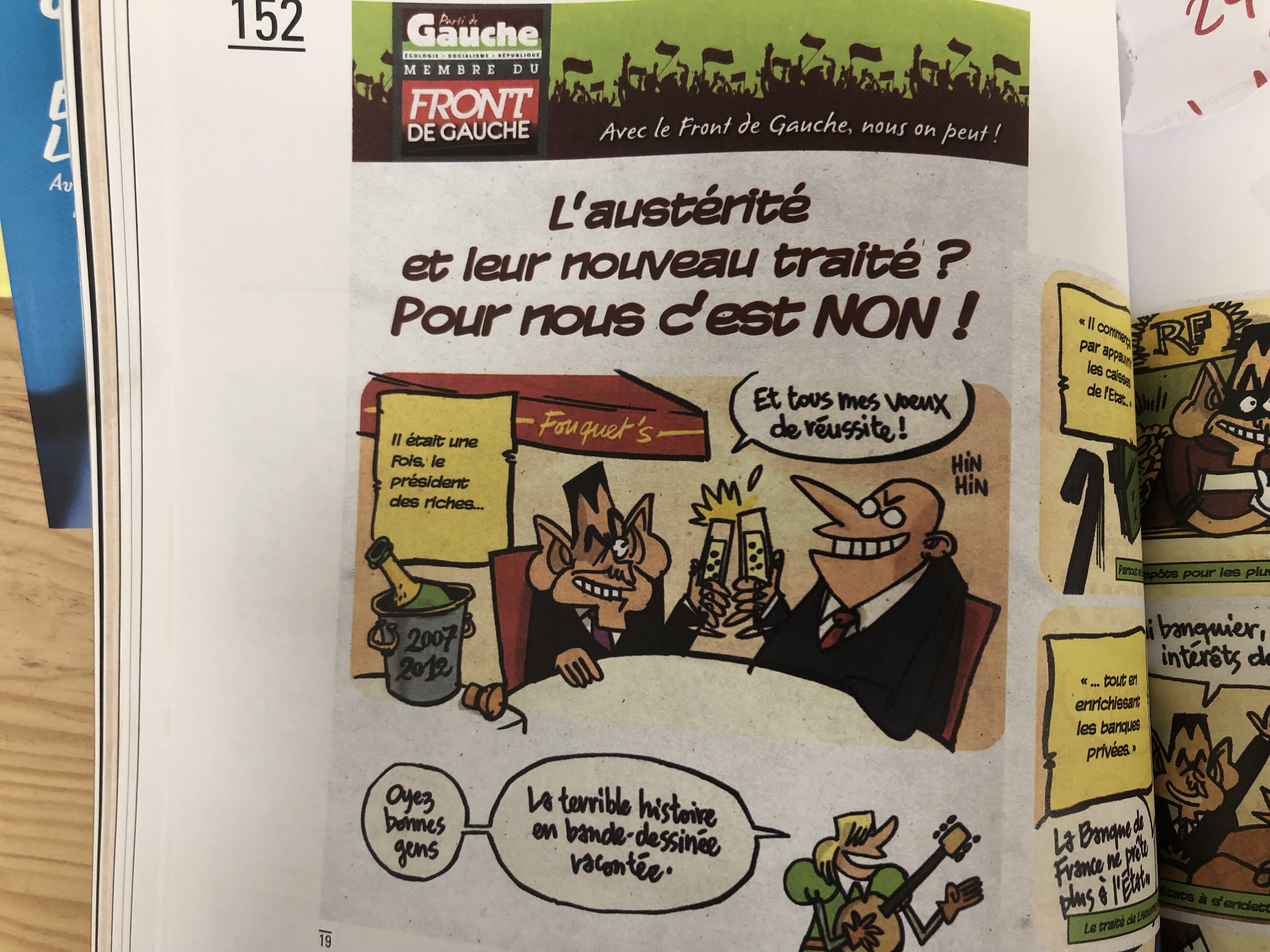 comics tract du Front de Gauche pendant la présidentielle de 2012