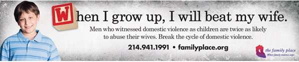 Advertisement on Domestic Abuse by The Family Place 