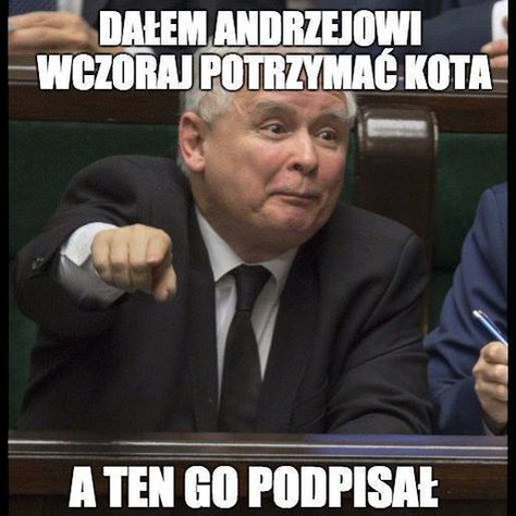 Mem dotyczący prezydenta Andrzeja Dudy