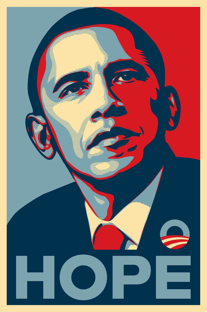 Obama Hope poster Contemporary Propaganda COM 416