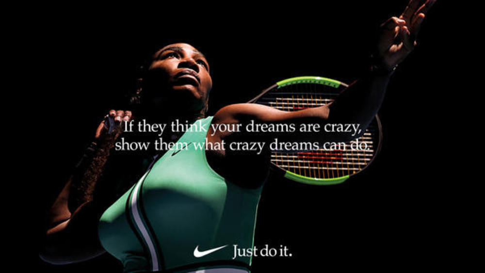 Serena Williams was the face and voice of this campaign 