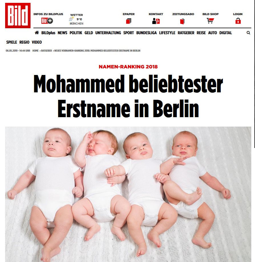 an article in the German newspaper Bild