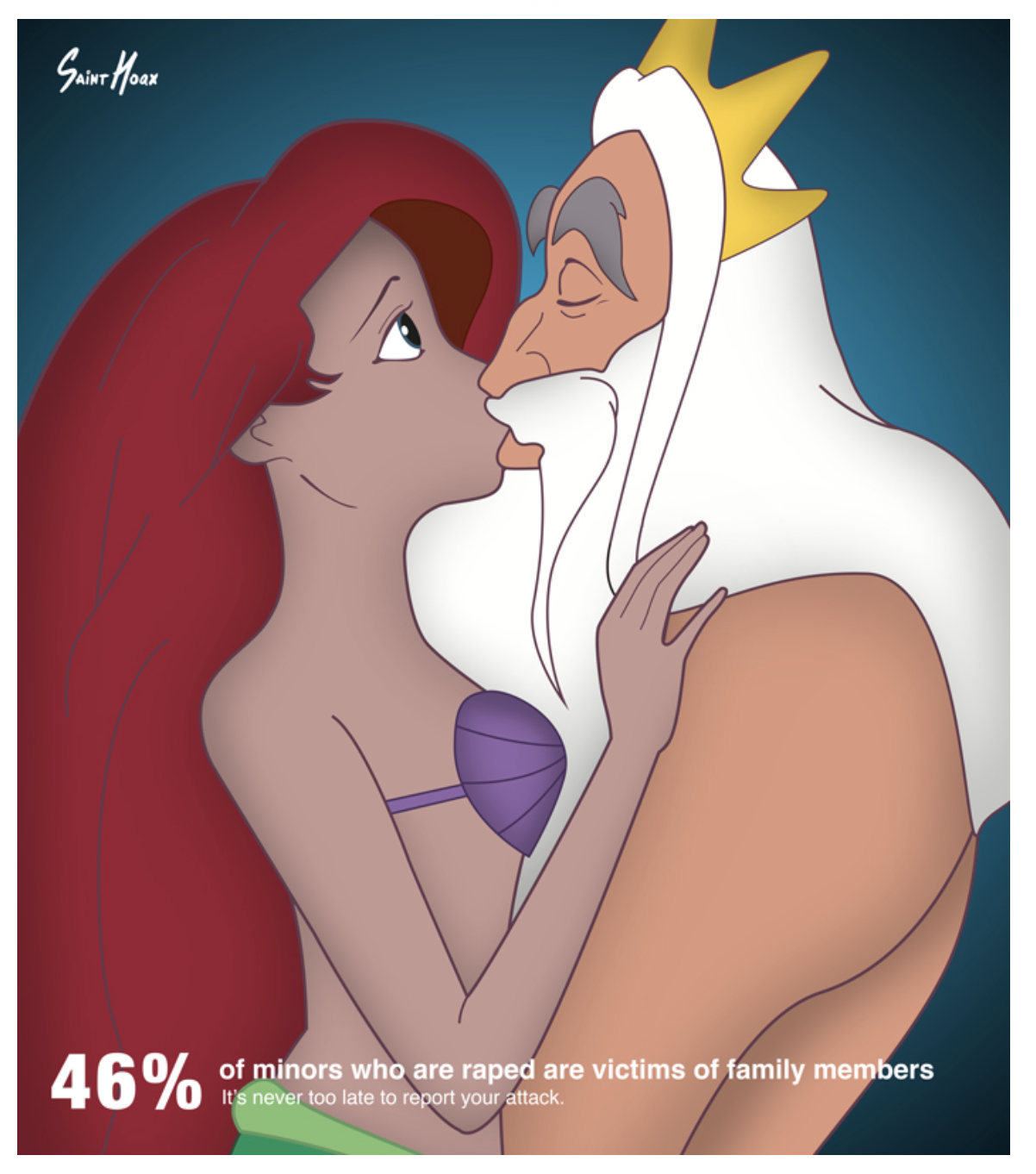 Ariel father kiss