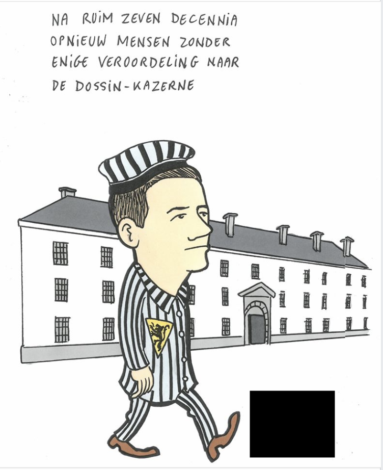 Cartoon over Dries Van Langenhoven 