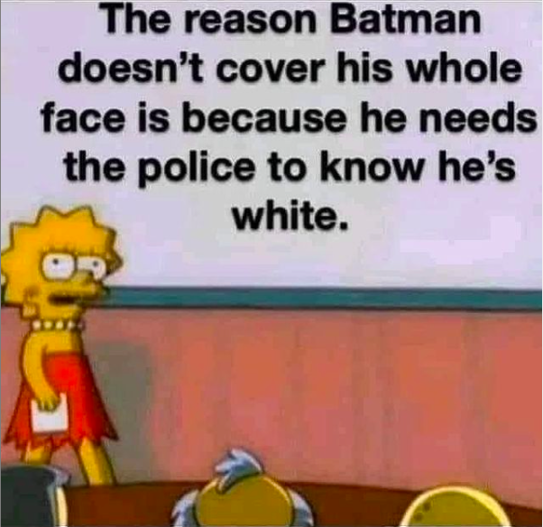 Even Batman knows about racial profiling