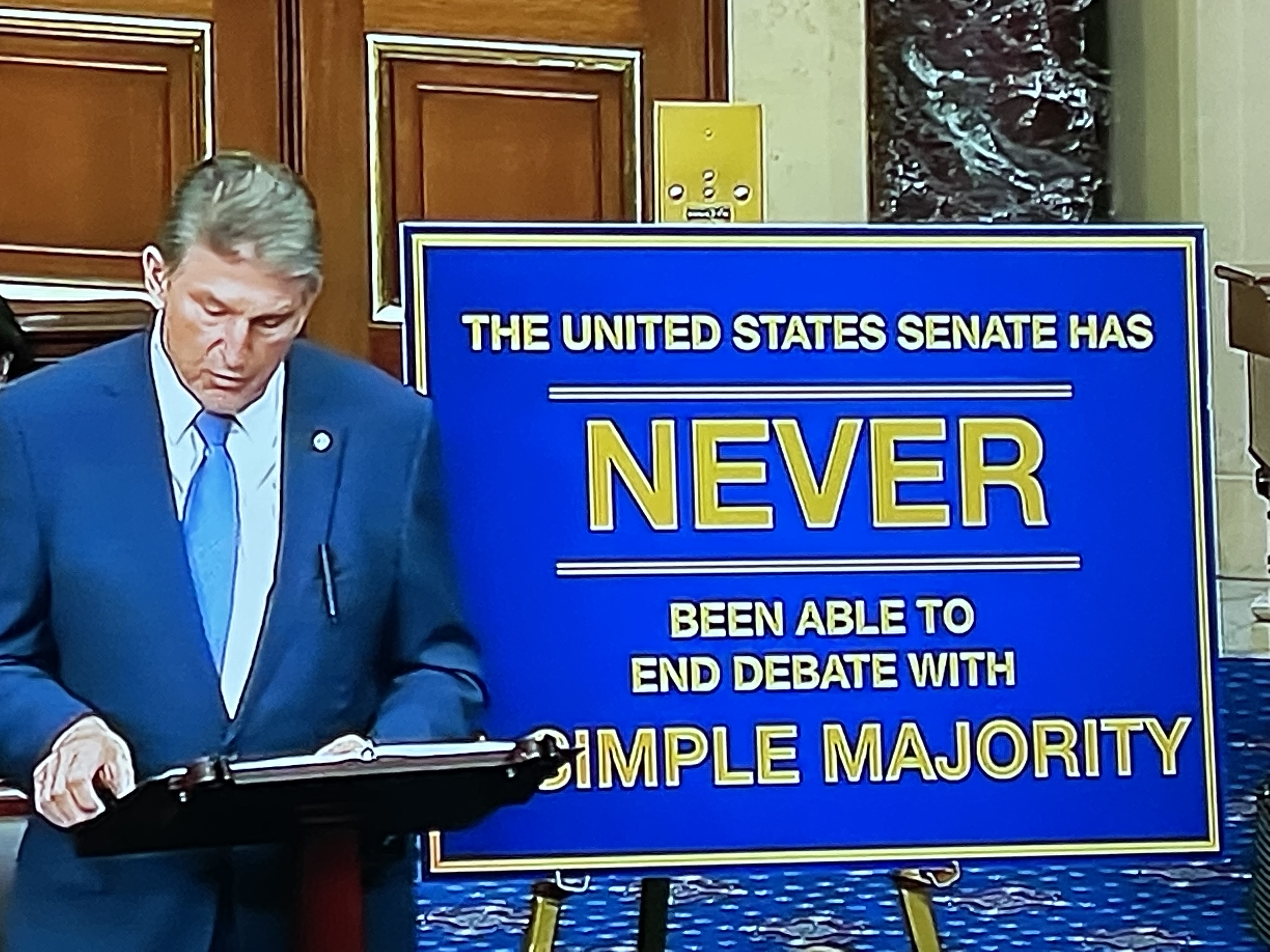 Manchin never