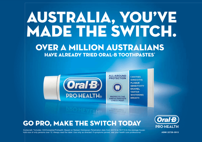 Toothpaste advertisement 