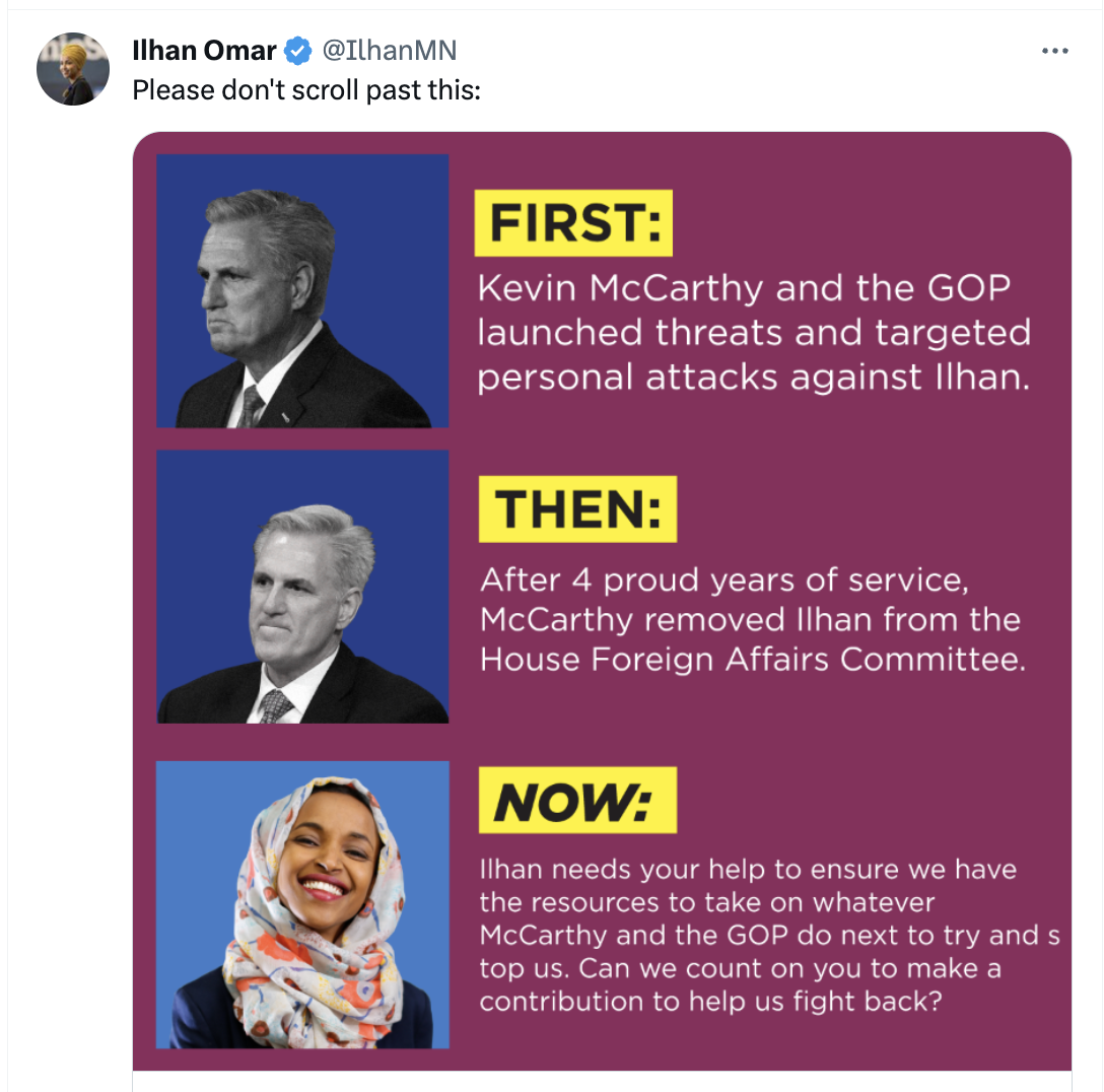 House Republicans Oust Ilhan Omar From Foreign Affairs Committee