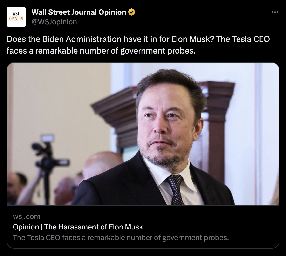 Elon Musk - Biden Administration attacks