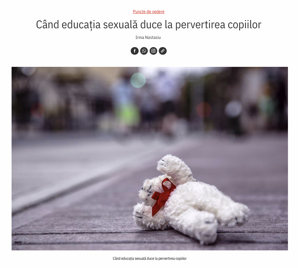 Când educația sexuală duce la pervertirea copiilor