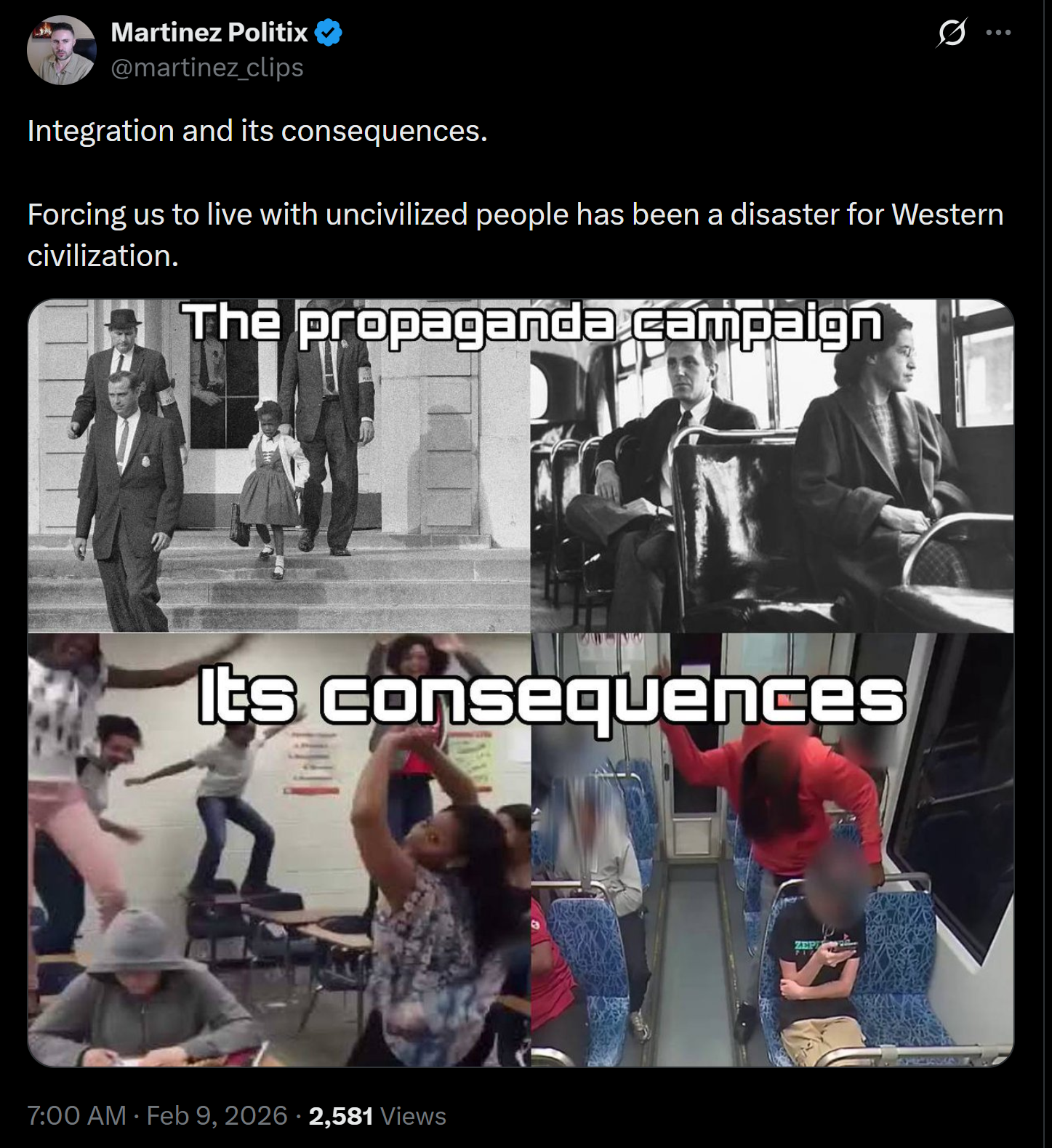 Anti-integration meme on X