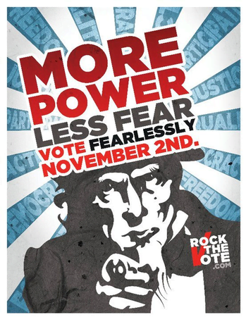 More Power Less Fear Rock the Vote Campaign