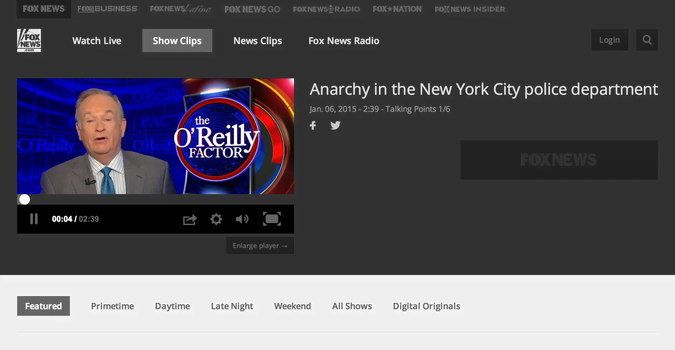 Bill O'Reilly: Anarchy in the NYPD