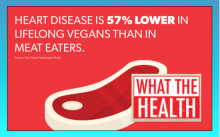 "heart disease is 57% lower in lifelong Vegans than in meat eaters "