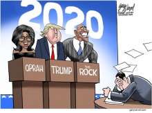 Oprah vs Trump vs Rock 
