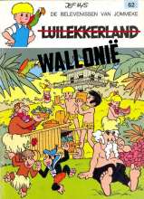 strip van Jommeke, met aangepaste titel: "Luilekkerland" wordt vervangen door "Wallonië"