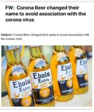 Renaming Corona Extra, Ebola Extra