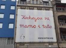 Plakat „Kochajcie się mamo i tato”