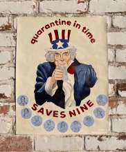 Another vintage world war one poster used to promote those who are sick to quarantine to keep those nine essential workers healthy to do their job