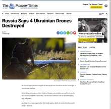 This is an article from the Moscow Times detailing Russian military successes in taking down Ukrainian drones.