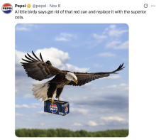 The advertising propaganda of pepsi against cocacola