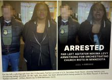 the protester is composed and steady in the original, unaltered image. In the photo released by the White House, Armstrong is sobbing, her mouth hanging open in despair.