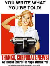 Poster: Corporate News Writes What It's Told