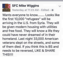 Social Media Post Pits Vets Against Refugees