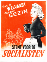 1946 Vote Belgian Socialist Party (BSP) Poster